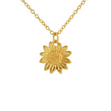 Midsummer Star Blossoming Sunflower Choker Gold