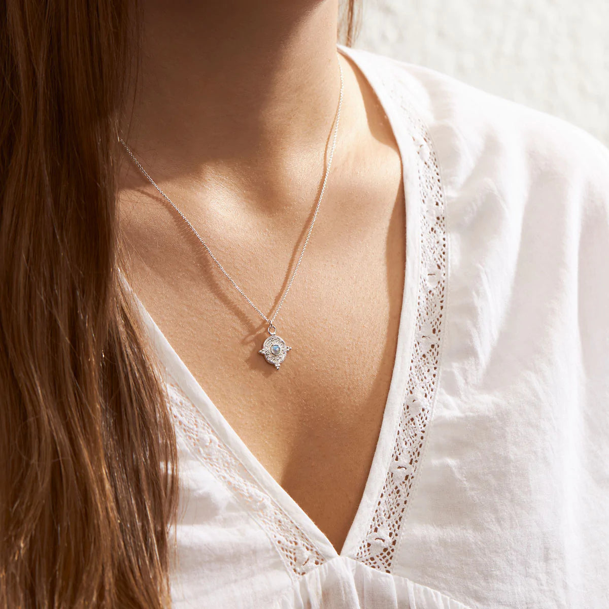 Midsummer Star Divine Talisman Moonstone Necklace