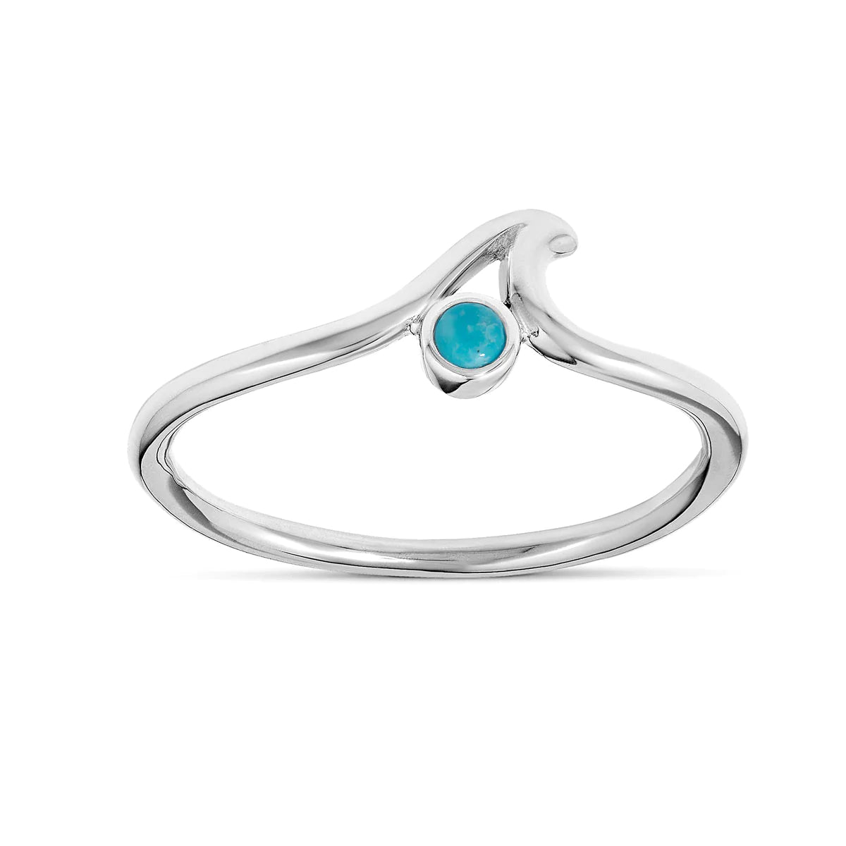 R268TQ - Dainty Ripple Turquoise Ring