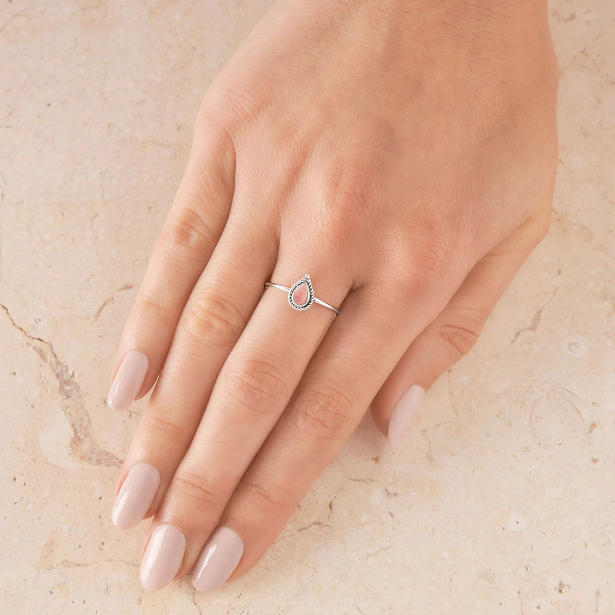 R371RH - Luria Rhodochrosite Ring