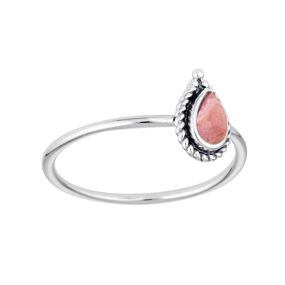 R371RH - Luria Rhodochrosite Ring