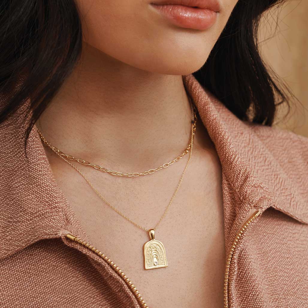 Rainbow Spirit Necklace - Gold