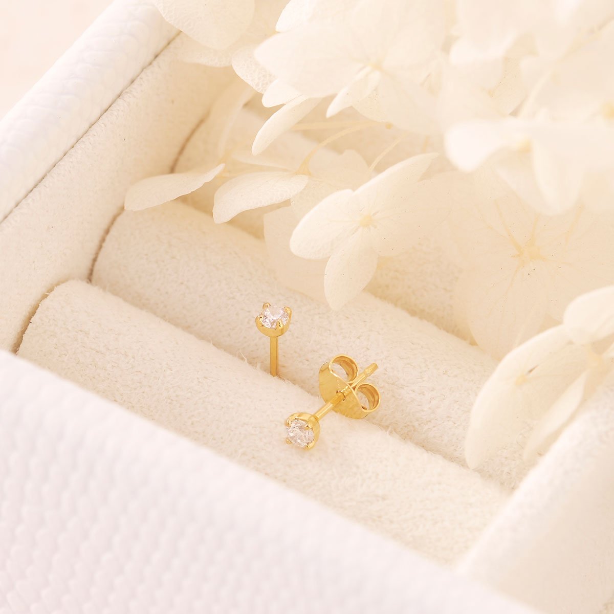 Midsummer Star Delicate Crystal Studs Gold