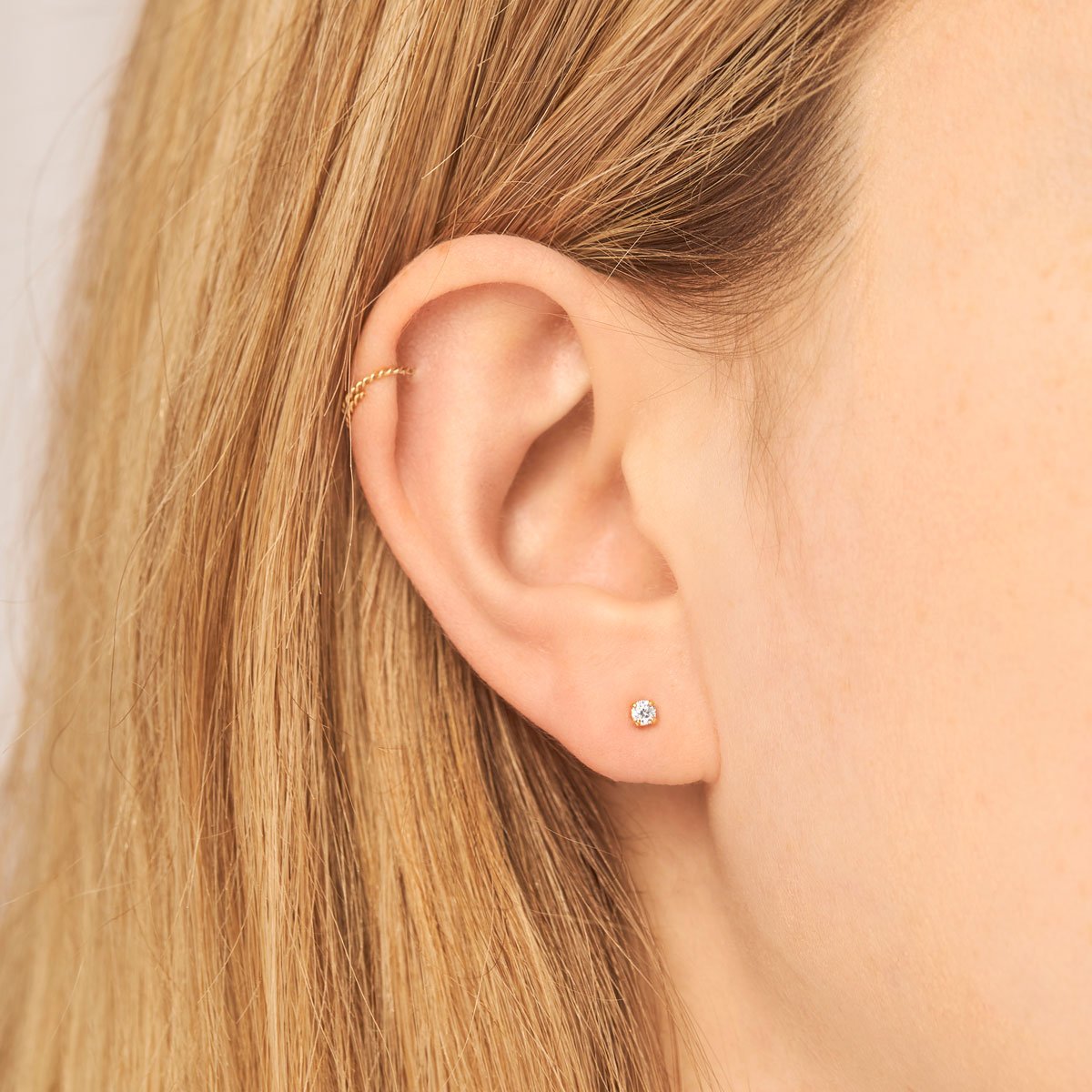 Midsummer Star Delicate Crystal Studs Gold
