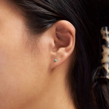 S290TQ -Delicate Turquoise Cabochon Stud