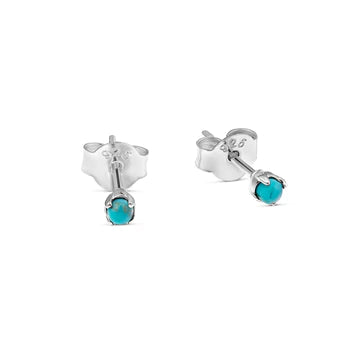 S290TQ -Delicate Turquoise Cabochon Stud