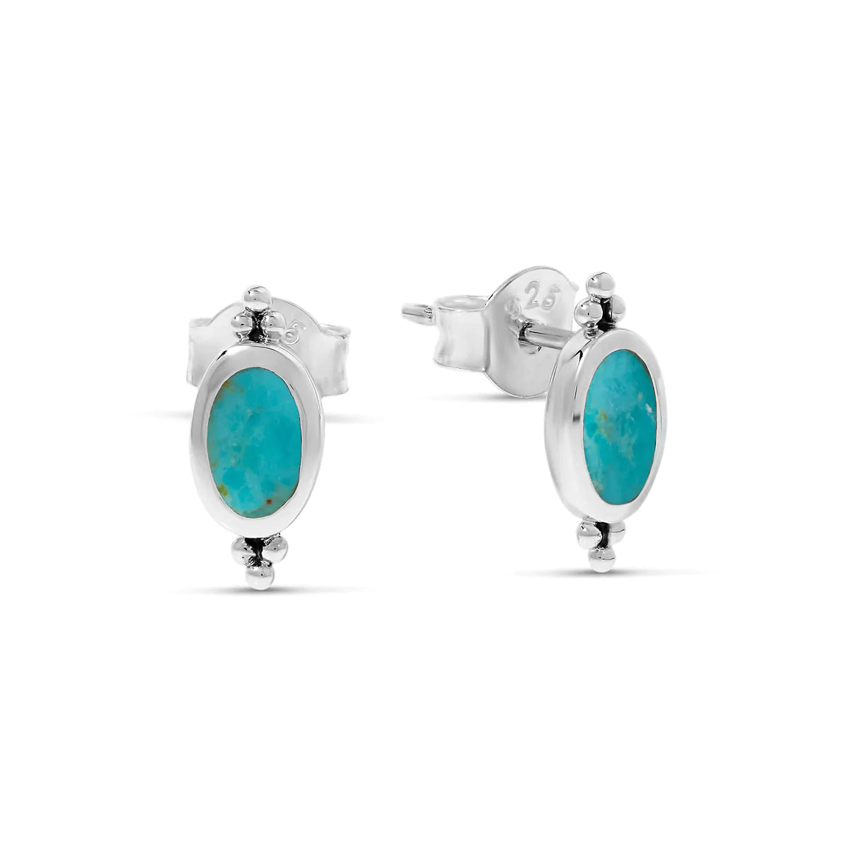 Midsummer Star Moon Song Turquoise Studs