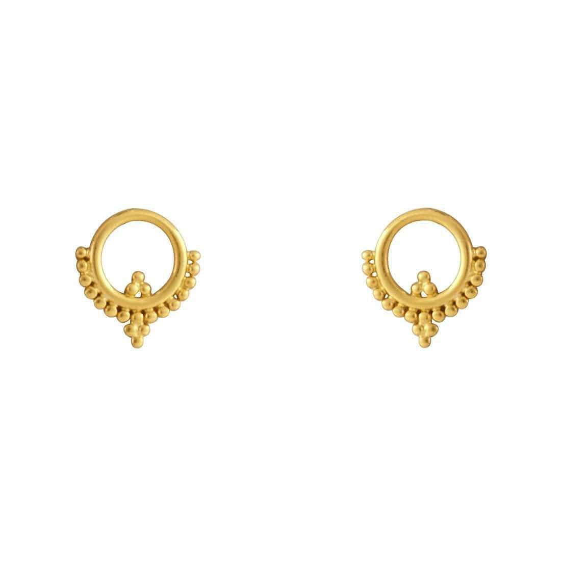 S493G - Gold Pushkar Studs