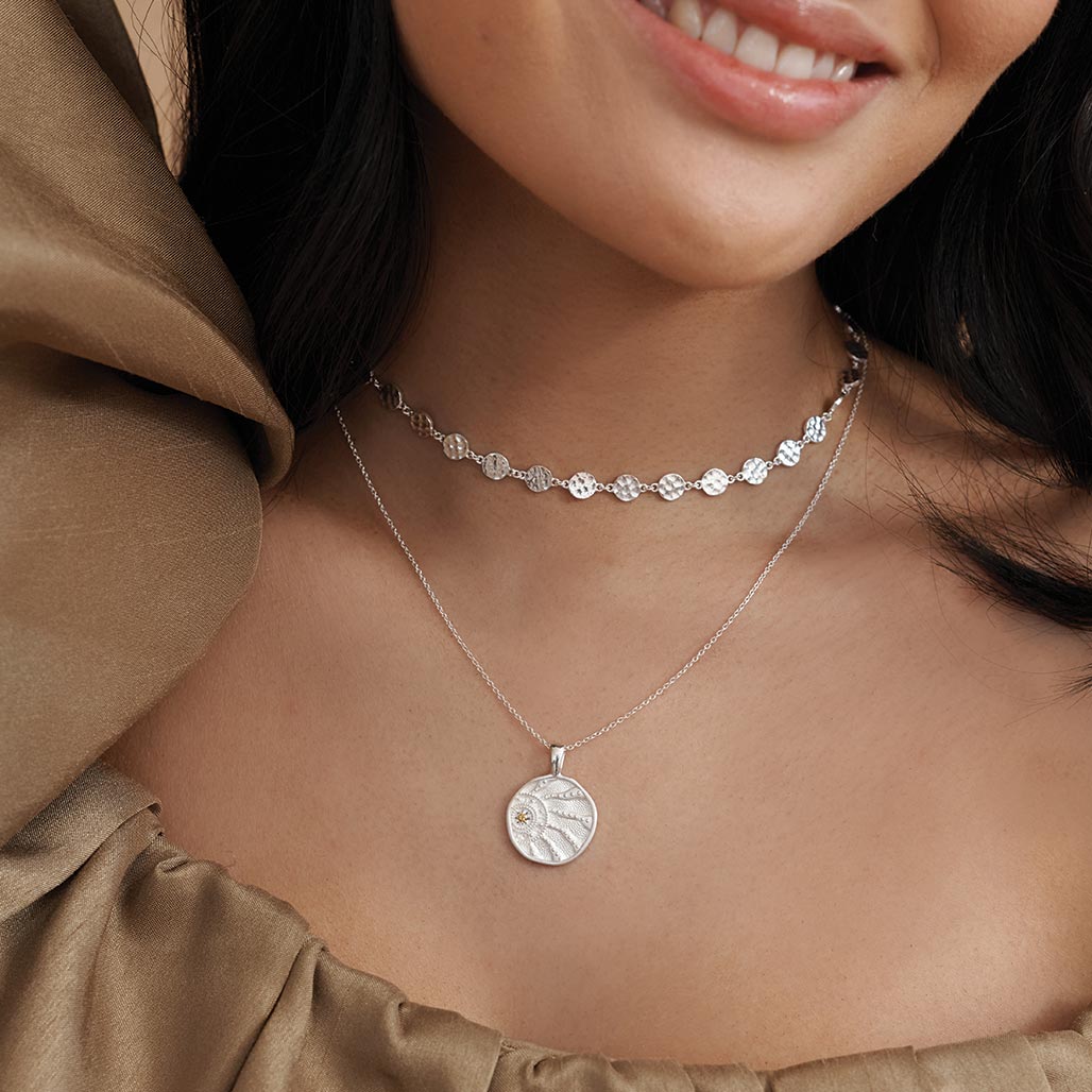 Sun Spirit Necklace - Silver
