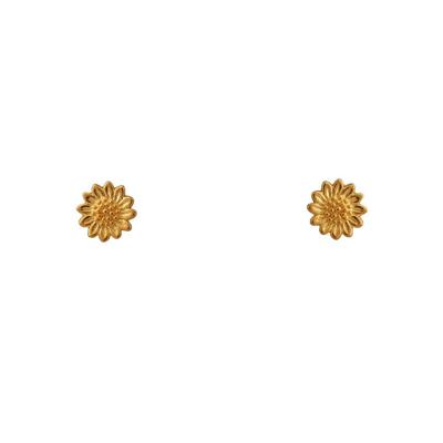 S465G -Gold Delicate Sunflower Studs