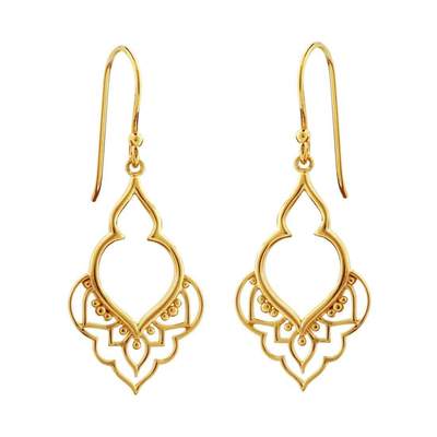E312G - Gold Moroccan Doorway Earrings