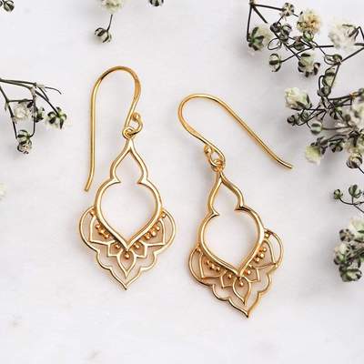 E312G - Gold Moroccan Doorway Earrings