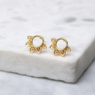 S275G - Gold Rising Sun Studs