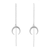 Midsummer Star Sterling Silver Moon Drop Threaders