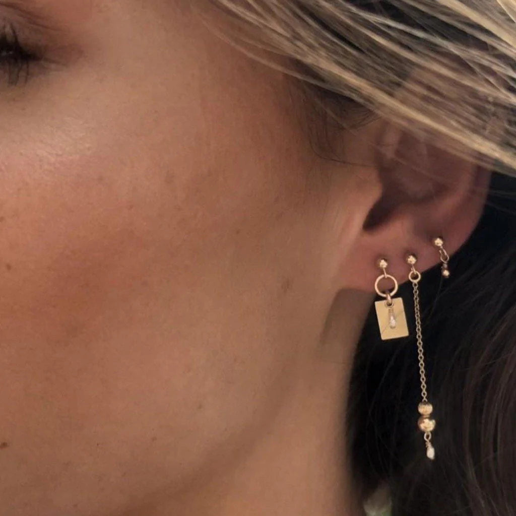 Tara Freshwater Pearl Earrings - Gold