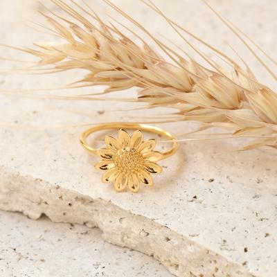 R393G - Sunflower ring Gold