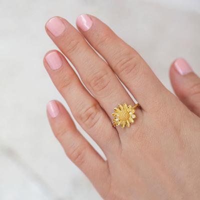 R393G - Sunflower ring Gold