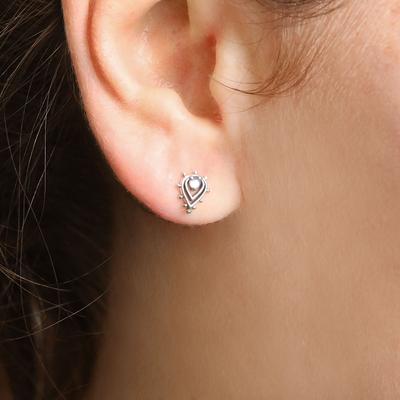 s594RM - Sunset Rainbow Moonstone Studs